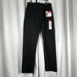 NEW! Wrangler Heritage Five Star Regular Fit Stretch Denim Black Jeans Men 32x34